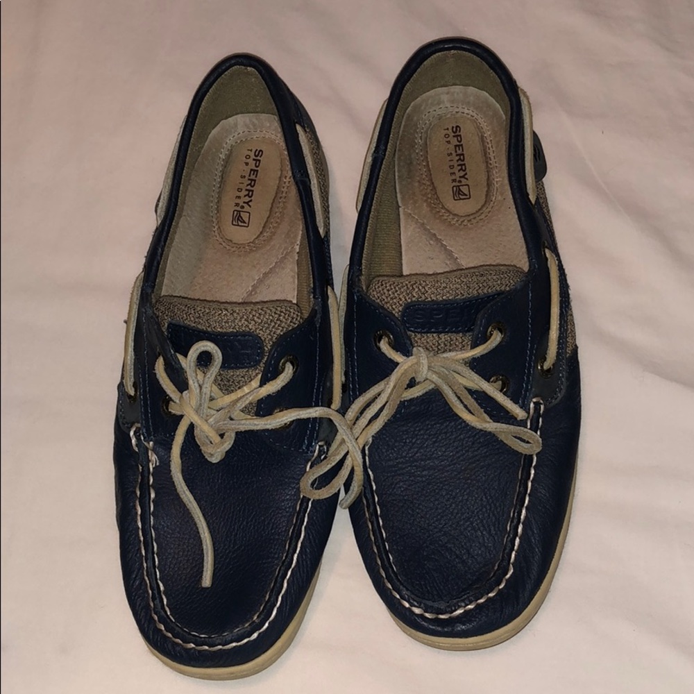 Speedy Topsiders- blue leather